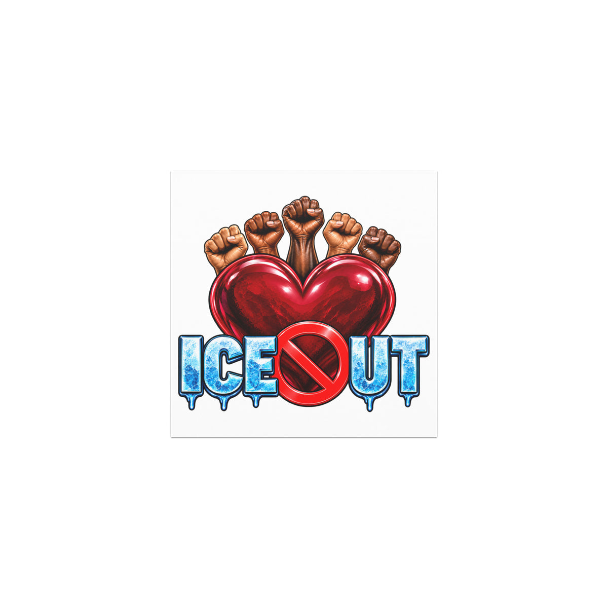 ICE OUT — Car Magnet – Supreme River